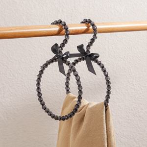 TEMU 2개 세트 비즈 보우 스카프 링, 실크 스카프 & 숄 정리용 패셔너블하고 우아한 넥타이 홀더, 주얼리 디스플레이,숄 보관,시크한 수납,장식 반지,내구성 있는 반지, 액세서리,스카프 걸이,의류 보관함,스타일리시 여성,액세서리 컬렉터