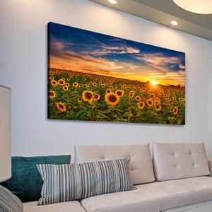 TEMU 2D 플랫, [2D FLAT] 1개 나무 프레임 캔버스, 꽃 바다, 홈 아트, 거실·침실·사무실·레스토랑·바 벽 장식용, 방수 무취 그림 인쇄 작품, 2D 플랫