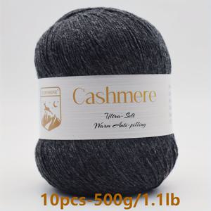 TEMU 10개 세트 캐시미어 실 - 울트라 소프트 럭셔리 섬유, 50g/스킨 (총 500g) - 베이지-친화적 알러지 프리 - 스웨터, 스카프, 모자용 다색 캐시미어 (베이지/네이비/|뜨개실