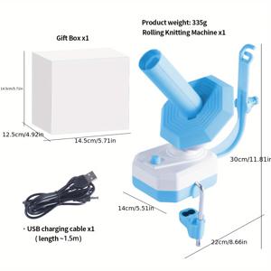 TEMU 전기 실 감는 기계, 실 볼 정리대, USB 인터페이스가 있는 전동 뜨개질 도구