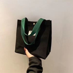 TEMU 여성용 단색 캔버스 핸드백, 한국 스타일, 캐주얼, 안감 없음, 버클 잠금, 손세탁 또는 드라이 크리닝, 손목 스트랩 포함, 어반 테마