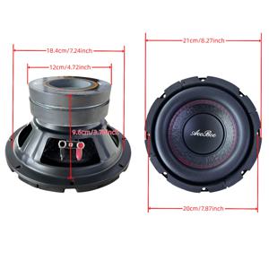 TEMU 1x 8인치 220W 최대 출력 서브우퍼 스피커 - 헤비듀티 4옴 저주파 베이스 앰프 드라이버, 35mm 보이스 코일, 120mm 자석 및 홈시어터, 카오디오, PA 시스템용 장착 구멍 포함 (블랙) - 간편 설치
