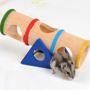 TEMU 2in 1 햄스터 장소 - 아름다운 나무 타워 타워 & 장난감, 줄 등반, 케이지 장식 목재 조각, 소형 애완동물용 자연 목재 구조