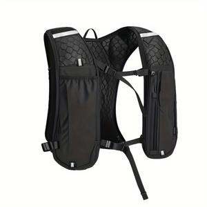 TEMU 경량 운동 조끼 - 대형 앞주머니 & 뒷면 메쉬 패널 포함 - 러닝, 사이클링, 하이킹용 핸즈프리 물병 홀더 - 컴팩트 백팩 디자인 - 체육관 및 야외 스포츠용 통기성 워크아웃 탑 - 빠른 건조 피트니스 의류, 피트니스 액세서리