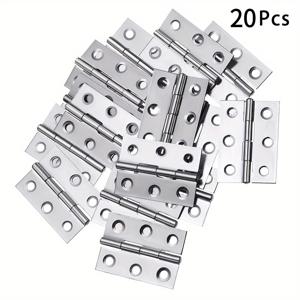 TEMU 20개 스테인리스 스틸 접이식 힌지 2인치 - 조절 가능한 각도, 부식 방지 금속 구조의 튼튼한 문 & 창문 힌지, 나무 상자, 캐비닛, 가구용 - 클래식 디자인, 간편한 설치, 문 힌지, 가구 하드웨어|폴딩박스