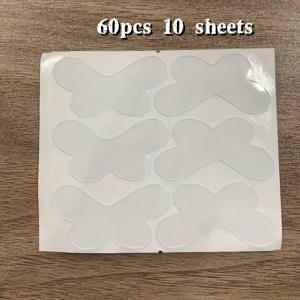 TEMU 60개 나비 엘프 귀 스티커 - 큰 얼굴, 작은 귀, 독특한 모양을 위한 보이지 않는 지지대, 아크릴리놀리부타디엔 스티렌 플라스틱, 사진 촬영 및 스타일링에 완벽, 사진 촬영 액세서리 | 독특한 귀 모양 | 내구성 있는 플라스틱 스티커, 나비 귀|스티커