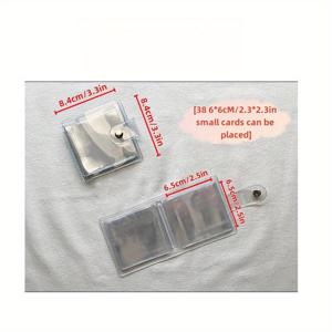 TEMU 1pc 38페이지 투명 사진 앨범, 하드 쉘 커버 - 휴대용 미니 스크랩북, 수집품, 팬 메리트지, 개인적인 추억 - 사진, 카드, 추억물 보호용 투명 페이지 보호대, 스크랩북용 사진 앨범, 수집품 보관, 재미있는 디자인, 내구성 있는 바인딩
