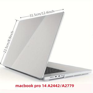 TEMU MacBook Pro 14인치 케이스와 호환 가능 2023 2022 2021 출시 M2 A2779 A2442 M1 Pro/Max 칩(Touch ID 포함), 플라스틱 하드 케이스