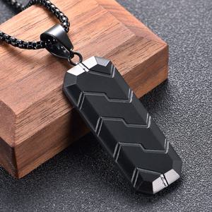TEMU 남성용 육각 타이어 트레드 펜던트 목걸이 - 202 스테인리스 스틸 기하학 패턴 내구성 체인, 캐주얼 & 정장용 모던 힙합 레트로 스타일 주얼리
