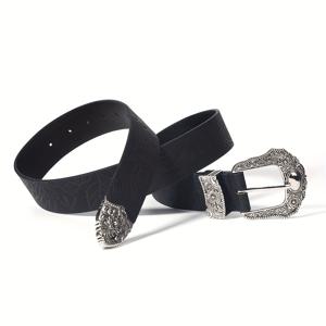 TEMU 3.8cm 폭 아메리칸 빈티지 개성 여성 벨트, 패션 메탈 플로랄 패턴 Y2K 섹시 스타일 합금 드레스 & 청바지 셔츠용 허리띠 액세서리 선물