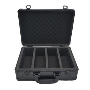 TEMU KEHUASHINA 4-슬롯 PSA/BGS 등급 스포츠 카드 보관함 - 폼 인서트 포함, 경량 휴대용 디자인 & 내구성 있는 블랙 외부 베이스볼 트레이딩 카드 수집가용 안전 잠금 케이스