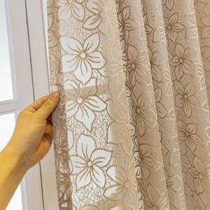 TEMU 2개 세트 로맨틱하고 신선한 시골풍 꽃무늬와 작은 벚꽃 패턴, 폴 포켓 장식 계절 커튼, 거실, 식당, 침실, 발코니, 방 장식용, 보호 커튼, 스타일 커튼, 보호 샤워 커튼|샤워커튼