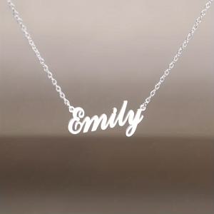 TEMU 맞춤형 네임플레이트 펜던트 스테인리스 스틸 패션 폰트 목걸이 개인화된 우아한 다재다능한 데일리 웨어 쥬얼리 여성 선물
