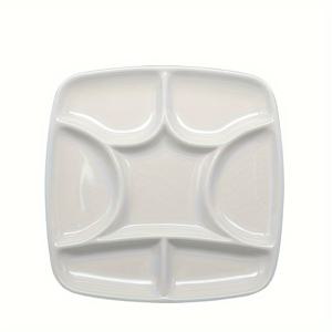 TEMU 수채화, 구아슈, 아크릴 및 유화용 7웰 정사각형 흰색 세라믹 팔레트 - 매끄러운 표면을 지닌 도자기(1개)