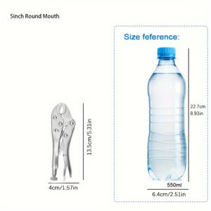 TEMU 헤비듀티 라운드 마우스 강력 플라이어 - 5/7/10인치, 조절 가능한 메탈 페이스 클램프가 있는 다기능 잠금 플라이어, 목공 및 용접 수리용 녹 방지 철 구조