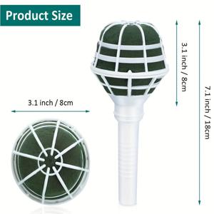 TEMU 6개-꽃무드 베이스와 플라스틱 신부 꽃다발 장식용 꽃무드 재료 유형 꽃무드 젖은 꽃무드