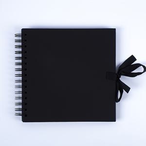 TEMU 8인치 리본 매듭으로 닫는 DIY 스크랩북 포토 앨범, 기념일을 위한 수제 메모리 북, 웨딩 게스트 서명을 위한 평평한 아트지로 매끄러운 글쓰기와 잉크 블리드가 없는 1팩