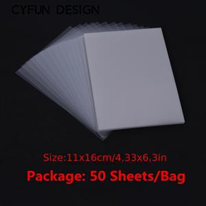 TEMU CYFUN DESIGN 50pcs/Lot 11x16cm 투명 플라스틱 창 유리판 쉐이커 카드 만들기 수제 쉐이커 카드 장식 앨범 프레임 밀봉 필름