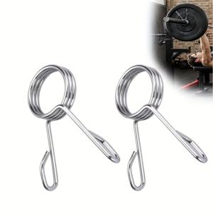 TEMU 2개/4개 헤비듀티 스프링 클립 칼라 - 2인치/50mm 직경 표준 매끄러운 단색 로드 안전 잠금 - 덤벨 및 일반 바벨과 보편적으로 호환되는 안전한 웨이트리프팅|덤벨|아령|바벨