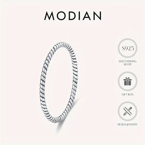 TEMU 웨딩 시즌 S925 순은 유럽 및 미국 레트로 여성용 반지, 패셔너블하고 심플한 평범한 반지, S925 실버, 순중량: 0.66g