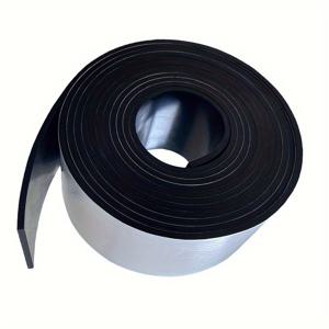 TEMU 자체 접착 고무 스트립 & 시트 - 미끄럼 방지, 충격 방지 DIY 프로젝트, 공예, 바닥 보호 및 레벨링용 - 폭 2인치 x 두께 1/8인치 x 길이 10피트, 검정색, 롤, 쿠션