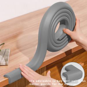 TEMU 2미터 아기 안전 코너 보호대, 무독성 어린이 테이블 가장자리 가드, 벽 및 침대 모서리 충격 방지 폼 접착 스트립