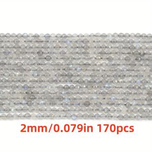 TEMU A+ 등급 천연 그레이 문스톤 비즈, 2-4mm 스톤 비즈, 쥬얼리 만들기에 사용되는 고품질 라운드 보석 루즈 비즈, 목걸이 및 독특한 선물을 위한 DIY 공예 용품 (주문당 스트랜드 수량)