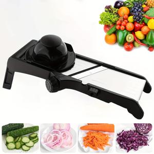 TEMU 만도린 식품 슬라이서, 조절 가능한 스테인리스 와플 프라이 커터 크링클 컷 감자 칩 야채 양파