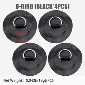 TEMU 카약, 서핑보드, 인플레이블 보트 및 스탠드 업 패들보드용 KOETSU 4pcs 스테인레스 스틸 D-링 패치 세트 - PVC 소재, 블랙, 접착제 필요 없음, 방수 및 내구성, 방수 D-링 | 내구성 있는 구조 | 안전한 부착, D 링