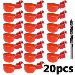 TEMU 1pc 대용량 자동 가금류 물통 - 중력식, 누출 방지, 내구성 있는 플라스틱 농장 컵 - 닭, 오리, 칠면조 - 청소하기 쉽고 공간 절약, 효율적인 농장 도구입니다.