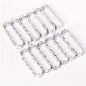 TEMU 6pcs/12pcs 스테인레스 스틸 오발 타트 링 홀 프렌치 과일 타트 링 홀 케이크 링 프렌치 베이킹 케이크 모드 DIY 베이킹 도구 주방 용품