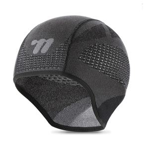 TEMU WEST BIKING 남성용 통기성 메쉬 스컬 캡 이어 플랩 - 사이클링 & 러닝용 쿨링 헬멧 라이너, 블랙