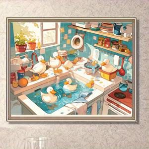 TEMU 1개, 30cm*40cm 성인용 5D 페인팅 키트, 동물 패턴 풀 드릴 아트 세트, 라운드 DIY 프로젝트 초보자 및 취미 활동가에 적합한 벽 장식 그림, 액자 없는 홈 월 선물, 침실/거실 크리스마스 선물