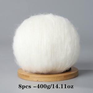 TEMU 8개-400g/14.11oz 총 모헤어 원사, 크로셰 뜨개질 및 니팅 스웨터, 스카프 및 숄용, DIY 애완동물 장난감 및 DIY 공예용 부드럽고 편안한 피부 친화적인 봄과 여름 크로셰 원사|스카프|뜨개실