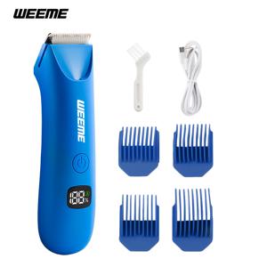 TEMU WEEME 남성용 바디 헤어 트리머, 전기 클리퍼, 안전하고 빛이 없는 베이지 색상 손상 없음, 가슴털, 다리털, 겨드랑이 털을 한 대로 처리하는 기계, USB 충전, LCD 디스플레이, 보조 트리밍용 LED 라이트 포함. 아버지의 날 선물, 생일, 휴일, 결혼 기념일 선물 남편, 아들, 파트너, 친구를 위한
