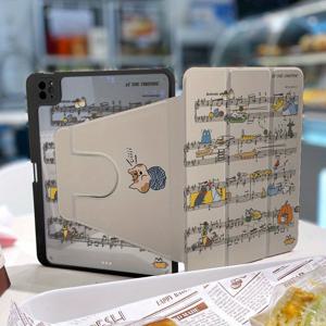 TEMU 아이패드 에어 펜슬 슬롯 포함 보호 케이스, 10.2 인치, 아이패드 프로 태블릿 회전 가능, 아이패드 10과 호환