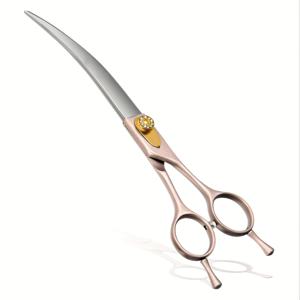 TEMU 1개 전문가용 7인치 로즈 골드 헤비듀티 강아지 그루밍 가위 - 오른손잡이용, 롱 블레이드 (8.6cm) 푸들, 비숑 프리제, 시츄, 포메라니안용 - 헤비 커팅 펫 헤어 트리머