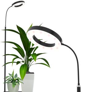 TEMU LED 식물 성장 조명, 바닥 램프, 데스크 램프, USB 플러그인, 높이 조절 가능한 실내 식물용 풀 스펙트럼 라이트, 3가지 조명 모드, 6단계 밝기 조절, 타이머 링 라이트, 홈 오피스용 자동 스케줄링 기능, 초록 식물 빠른 성장을 위한 제품