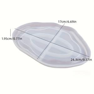 TEMU LEQU 대형 타원형 실리콘 레진 트레이 몰드 - DIY 주얼리 트레이 및 캔들 홀더용 불규칙한 가장자기 디자인, 에폭시 캐스팅, 예술 및 공예, 홈 데코에 완벽함, 레진 아트 용품 | 불규칙 모양의 몰드 | 실리콘 몰드, 실리콘 레진 몰드