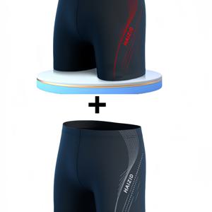 TEMU 남성용 2개 세트 수영복, 부끄럼 방지 사각형 다리 비치 반바지, 새로운 루즈한 전문 수영복, 핫 스프링에 적합합니다.