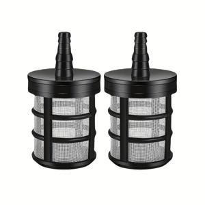 TEMU 2개/4개 세트 가정용 부드러운 호스 필터 (60 메시 스테인리스 스틸), 세탁기, 워터 펌프, 정원 호스 필터에 적합하며 스프레이어, 세차기, 오일 펌프, 살충제 스프레이와 함께 사용 가능.