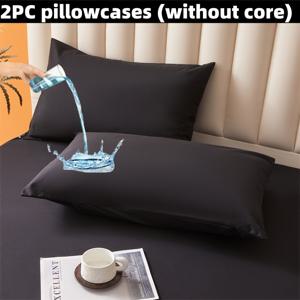 TEMU 2 Solid Color 방수 베개 커버 (코어 없음) 50/75Cm 40/60Cm 50/70Cm 50/90Cm 다양한 크기 소재는 부드럽고 편안합니다. 편리한 기계 세척