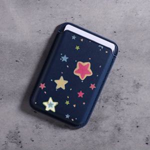 TEMU 아이폰 15, 14, 13, 12 프로 맥스용 패션 핑크 인조 가죽 스타 패턴 자석 지갑 - 초박형 보호 디자인, 1-3 신용 카드 또는 신분증을 보관, 카드용 슬림 포켓, 신분증 홀더 | 스타 패턴 지갑 | 세련된 지갑 디자인, 지갑