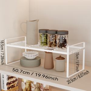 TEMU 다용도 3층 주방 정리 랙 - 내구성이 뛰어난 캐스트 아이언, 캐비닛 및 카운터 탑 보관에 이상적 - 향신료, 냄비, 팬 및 그릇에 완벽한 멀티 기능 디자인 - 페인트로 마무리