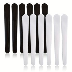 TEMU 12pcs/12개 세트의 얼굴 마스크 크림 스파투라, 메이크업 스파투라, 작은 플라스틱 스파투라, 얼굴 마스크 스푼, 미니 메이크업 스파투라