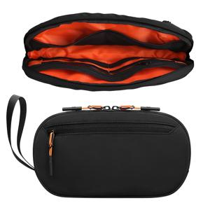 TEMU 전자 제품 정리 가방, 휴대폰 충전 케이블 및 배터리 수납용 포터블 케이블 보관 가방, 하드 드라이브, 여행 및 캠핑용 다목적 컴팩트 액세서리 파우치 | 지퍼 클로저 대용량 화장품 가방, 다양한 색상, 안전한 지퍼 실링, 고품질 여행 및 선물용 기어 오거나이저