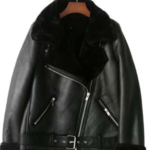 TEMU 여성용 편안한 플리스 안감 블랙 폭스 재킷, 벨트 허리, 지퍼 프론트 & 사이드 포켓 - 가을/겨울용 캐주얼 긴팔 아우터웨어, 겨울 폭스 재킷
