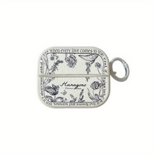 TEMU 삼성 갤럭시 버즈 3 블랙 앤 화이트 로즈 프로 보호 케이스