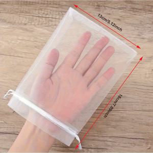 TEMU 50개 화이트 통기성 있는 메쉬 티슈백, 투명한 끈조절용 가방 - 결혼식 선물, 보석류 포장, 휴일간식, 화장품과 사탕에 적합한다. - 멀티펑셔널 선물봉투 (스트랩 포함), 파티 페이버즈, 코스메틱 파우치, 고급스러운 패키징, 심플한 디자인, 경량 소재, 내구성 있는 원단, 수납 주머니, 행사 계획자들에게 완벽하며 중소 사업체를 위한 필수템