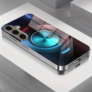 TEMU 삼성 갤럭시 S25, S24, FE, S23, S20, 울트라, 플러스, A90, A72, A71, A70, A56, A55, A53, A52, A36, A35, A33, A30, A26, A25, A23, A21, A16, A15, A05S 호환 패턴 디자인 충격 방지 유리 케이스 - 전면 보호 비즈니스 커버 (A26BL17)